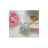 Full Rhinestone Bow Bags Crystal Women\'s Car Keychain Key Chain Bag Gift