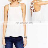 Lady Summer White Top With Back Hollow Design thumbnail-1