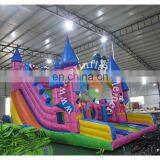 inflatable castle slide pink, inflatable cartoon slide for kids