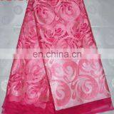 High Quality African Lace Fabric/ Cord Lace/ French Lace/ Guipure Lace/ Cotton Lace FL720 Fuchsia thumbnail-2