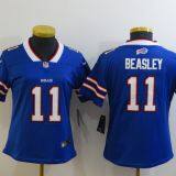 Buffalo Bills #11 Beasley Women Blue Jersey