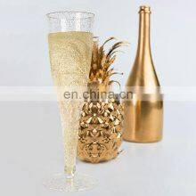 Hot Selling 6.5 Oz Bachelorette Party Champagne Rose Gold Rim Disposable Custom Plastic Champagne Flutes thumbnail-3