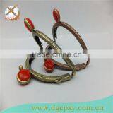 DIY LOVE Flower Print Decoration Antique Brass Sewing Metal Purse Frames Red Kiss Clasp thumbnail-2