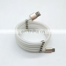 1m Length white color USB Data cable for phone Magnetic charging cable for c-type data cable