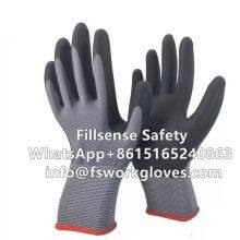 15G Nylon Spandex Liner Micro Foam Coated Firm Grip Best Gloves for Construction Workers thumbnail-3