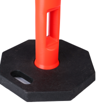 Loop Top Delineator Posts Orange PE Delineator Cones With 12 lb Rubber Base Easy Grip for Traffic Management thumbnail-2