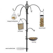 Heavy Duty Garden Shepherds Hooks for Outdoor, Premium Metal Shepherds Hooks, Height Adjustable Bird Feeder Hanger, Hanging Basket Hooks 37” Inch Tall Hanging Plant Hooks thumbnail-4