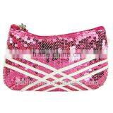 2015 Fashion Pink Sequin Women Cosmetic Bags