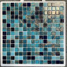 Foshan New Popular Decorative Building Material Blue Swimming Pool Glossy Crystal Glass Mosaic thumbnail-5