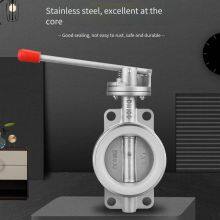 Stainless Steel Precision Casting Industrial Grade Wafer Type Four-eared Butterfly Valve D71x Straight Rod Handle Adjustable Control Valve thumbnail-2