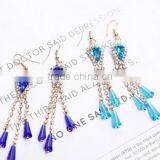 Latest Model Fashion Rhinestone Long Tassel Earrings thumbnail-2