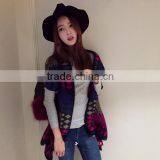 Winter Warm Fashion Ladies Cashmere Tartan Shawl Scarf Manufacturer thumbnail-2