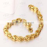Exquisite Chinese Products 18k Gold Hand Chunky Jewellry Chain Bracelet for Men thumbnail-1
