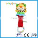 Babyfans Factory New Design Stuffed Cute Lovely Soft Teether Rattle Toys Baby