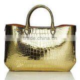 2016 PU Leather Crocodile Metallic Fabric for Making Lady Party Handbag Fabric thumbnail-6