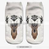 fashion cats faces wear high quality 3d digital full print colorful ankle socks sports unisex custom hot sale stretch spandex