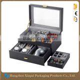 Custom Cheap Black Leather Jewelry Box