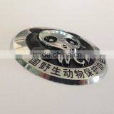 3D Colorful Chrome Panda Car Round Grille Logo Emblem Badge thumbnail-3