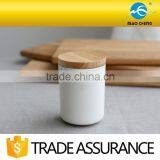 Ceramic Candle Jar With Wooden Lid thumbnail-1