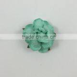 Aqua Blue, Large Handmade Mulberry Paper Flower, Wedding Party, Scrap-booking Crafts thumbnail-2