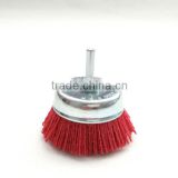 nylon wire cup brushes with shank, diameter 75mm or 3"