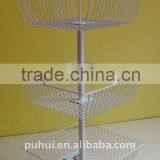 3 Tier Mobile Merchandising Wire Basket thumbnail-5