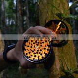 Lightning Aluminum 4-Part Tobacco Spice Tea Herb Grinder (2.5") With Pollen Catcher, Cleaning Brush and Scraper (Orange) thumbnail-4