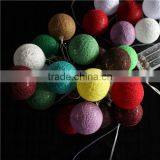 Led Christmas Holiday Party Wedding Decoration Cotton Colorful Ball Bettery Solar Fairy String Cotton Ball Light thumbnail-3