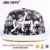 Wholesale High Quality Panels Custom Snapback Cap Leather thumbnail-2