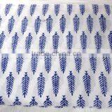 RTHCF-22 Indian Designer Leaf 100% Export Quality Fabric Wooden Block Printed Cotton Traditional Manufacturer Suppliers