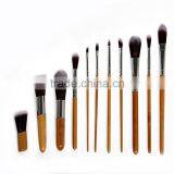 High quality bamboo facial cleansing shaving cosmetic brush set girl makeup wholesale