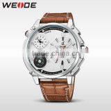 WEIDE Japan Movement Quartz Watch Sr626sw 3ATM Water Resistant Digital Watch Genuine Leather Strap Quartz Watches Men thumbnail-2