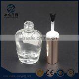 Flat Clear Cap With Brush Glass Nail Polish Bottle thumbnail-4
