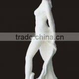 Nude life size girl stone marble statue