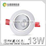 Good Quality High CRI Sharp COB 13W Dimmable LED Downlight Cutout 98mm