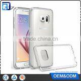 2016 Top Selling Transprant 2 in 1 TPU Bumper + Hard Plastic Hybrid Back Cover Acrylic Case For Samsung Galaxy S7 thumbnail-4