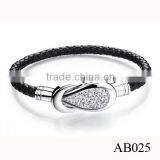 Mens Leathe Bracelet Engraved /Classical Mens Leather Jewelry Wholesale thumbnail-1
