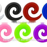 Good quality Silicone ear Spirals Ear Plugs body jewelry