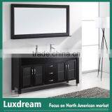 60 Inch Ceramic Countertop Bathroom Furniture Include Mirror