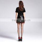 Devil Fashion 2015 PUNK Gothic Leather Dress Made in China SKT01201 thumbnail-2