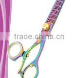 Thining Shears Artemisia Wire Cut 27 Teeth Rainbow Titanium Finish 6 Inch thumbnail-1