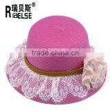 Wholesale Kids Straw Hats Girls Beautiful Flower Sun Hats thumbnail-4