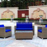 4 Pieces Outdoor Furniture Complete Patio Cushion Wicker Rattan Garden Set, Full, Brown thumbnail-1