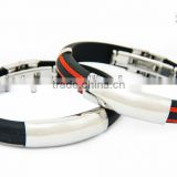 2013 Fashion engraved metal plates with couple bracelets