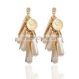 Pretty Steps Dangle Earring Gold Plated Coin Jewelry in China thumbnail-1