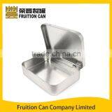 Small Rectangular Pill Tin Box With Hinged Lid