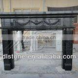 Black Granite and Marble Fireplace Surround thumbnail-1