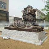 Large Outdoor Brass Lion Sculpture thumbnail-2