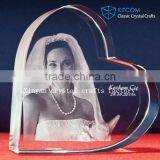 Crystal 3D Engraving Love Photo Frame for Wedding Decoration