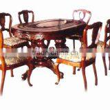 Solid wood carved dinning set, wooden dinning set